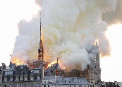 آتش سوزی در کلیسای نوتردام در پاریس