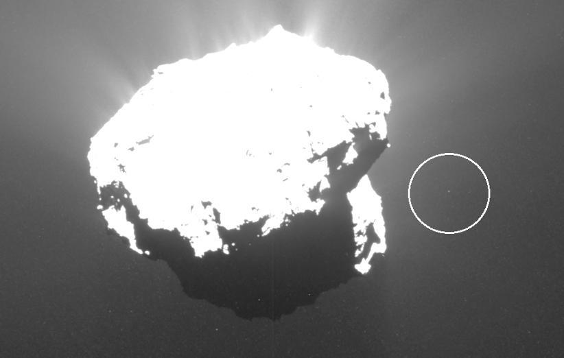 کشف یک قمر بسیار کوچک به دور دنباله دار 67P، Churyumov-Gerasimenko