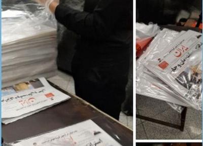 خبرنگاران روزنامه ایران از فردا بصورت بسته بندی و همراه دستکش توزیع می گردد