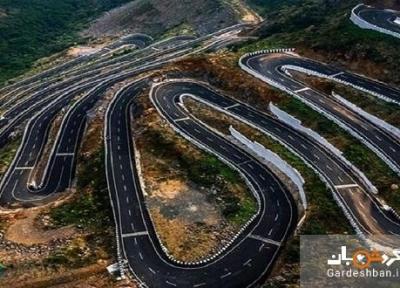 مارپیچ ترین جاده هند؛جاذبه گردشگری متفاوت!