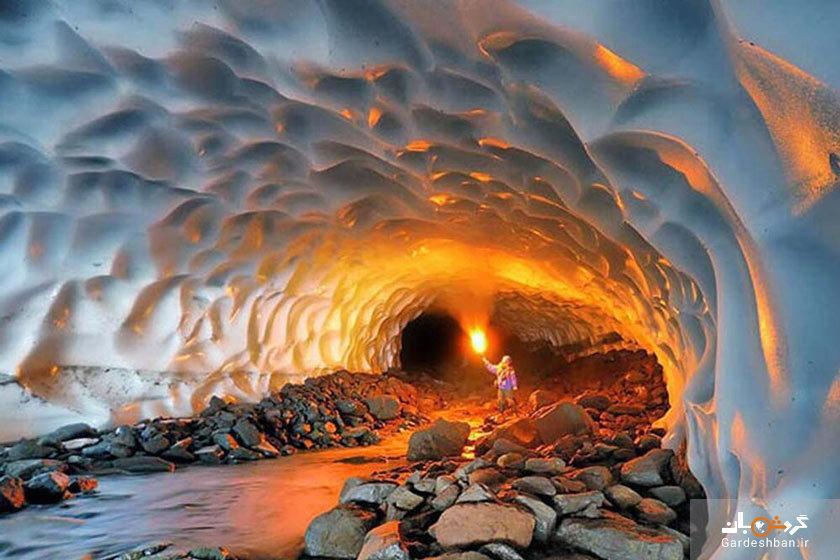 تونل برفی ازنا از پرطرفدارترین جاذبه های لرستان، عکس