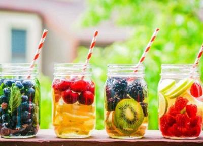 طرز تهیه آب طعم دار میوه ای