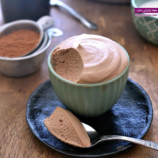 طرز تهیه موس شکلات قهوه ای طرز تهیه موس شکلات قهوه ای