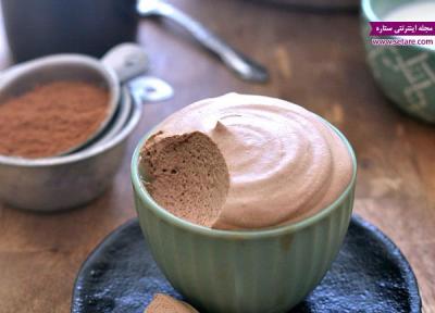 طرز تهیه موس شکلات قهوه ای