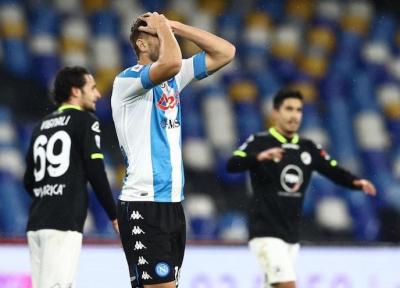 ناپولی در خانه خود از حریف قعرنشین و 10 نفره اش کامبک خورد!