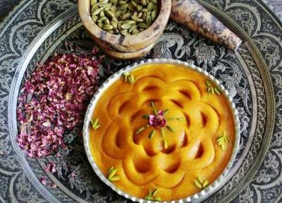 طرز تهیه حلوای زعفرانی