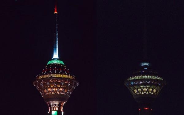چراغ های برج میلاد امشب خاموش می شود چراغ های برج میلاد امشب خاموش می گردد