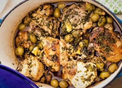 خورش مرغ و زیتون لبنانی؛ غذای خوشمزه و مقوی برای افطار و سحر
